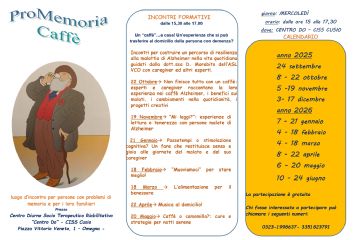Nuova stagione incontri ProMemoria Caff&#232; 2025-26